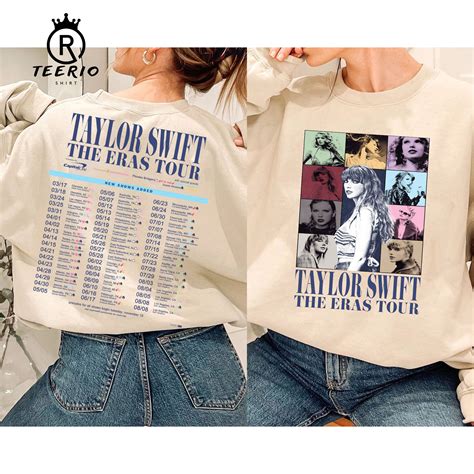 Taylor swift eras tour sweatshirt - This is a community for Taylor Swift fans and is dedicated to posts and talk about the endless amount of her official merch ... I don’t but I have a similar midnights hoodie and am getting the beige tour sweatshirt in the mail in a couple of ... I got an XL in the eras merch and a 2xl in the midnights and the midnights one is ...